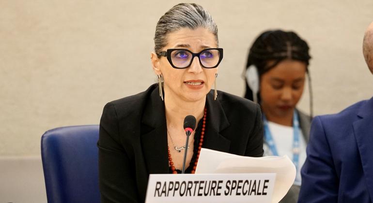 人權特別報告員阿爾巴內塞在聯合國人權理事會發表報告(人權理事會/Sérine Meradji)